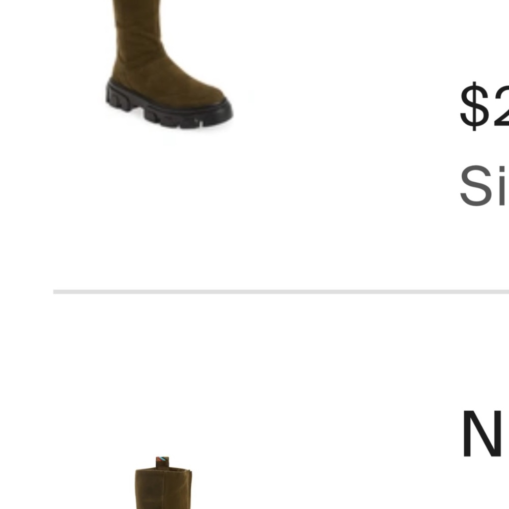 Farmrio HUNTER green Abstract Suede Boot